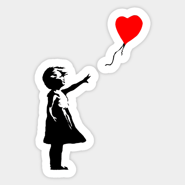 Girl with Balloon Sticker by GrampaTony